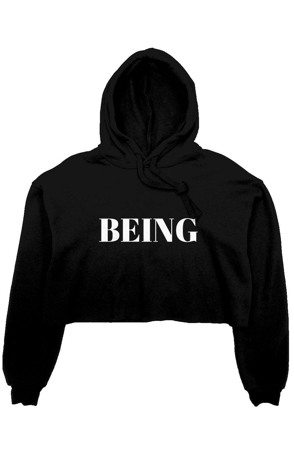 Being Crop Fleece Hoodie