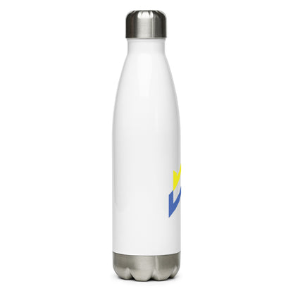 Whatever Wear Stainless Steel Water Bottle -Yellow/Blue Logo